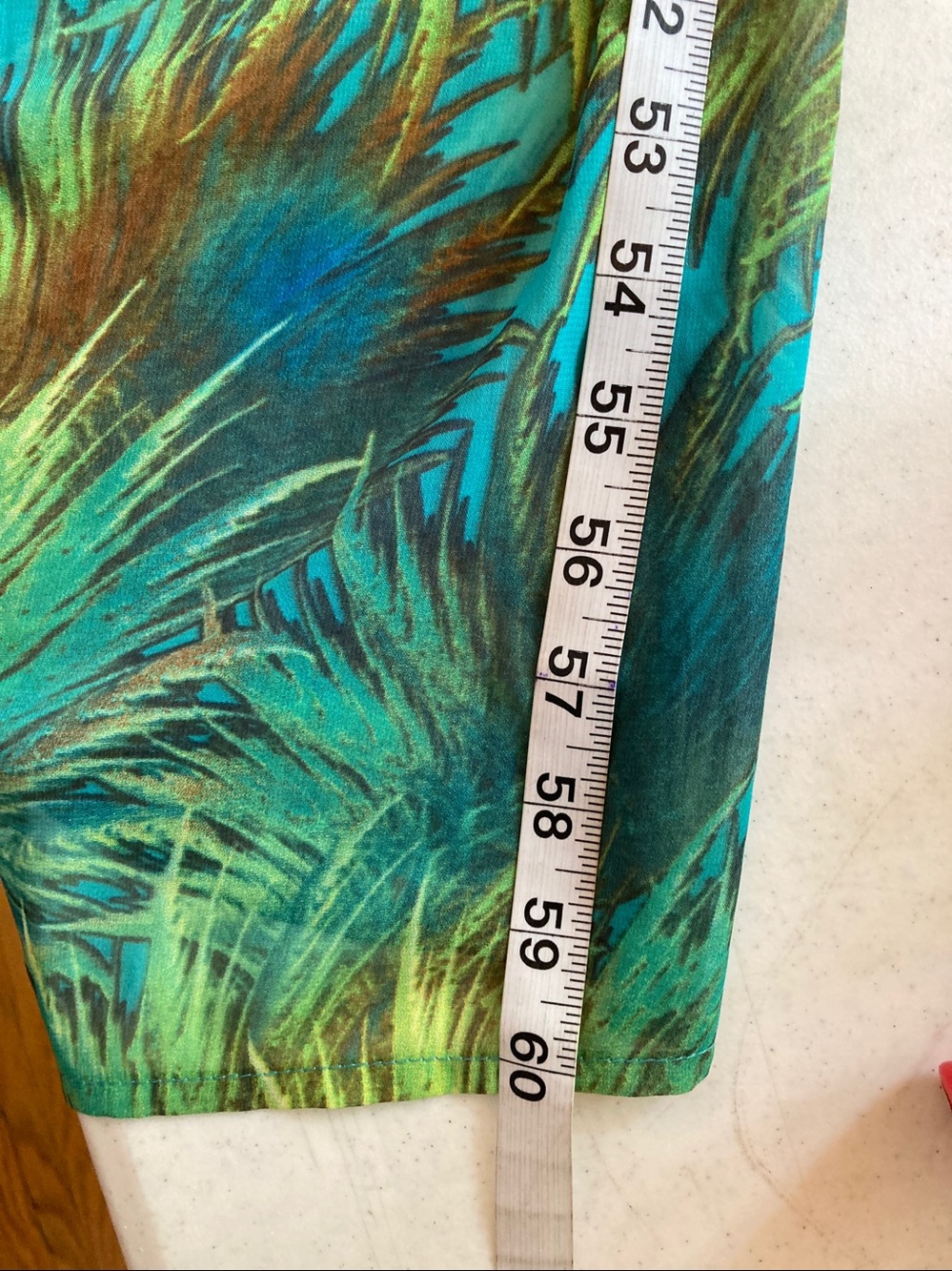 Lulu's Teal and Green Palm-Print Backless Maxi Dress - Picture 10 of 10